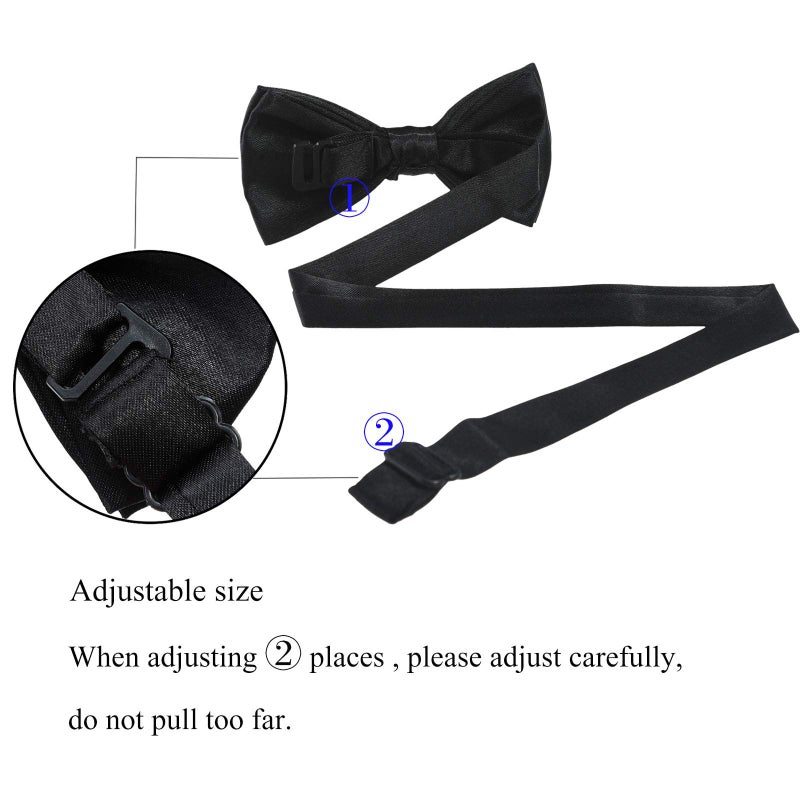 WELROG Kids Suspender Bow Tie Sets - Adjustable Braces With Bowtie Gift Idea for Boys and Girls (Black) - Image 5